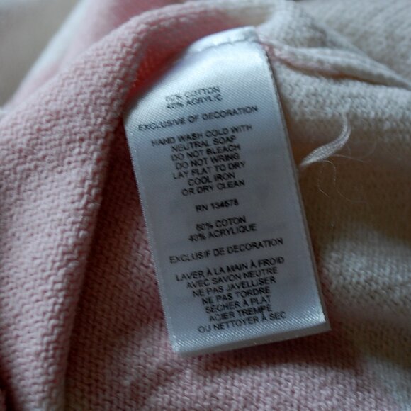 Vineyard Vines Palm Beach Pink White Striped Crewneck Sweater Sunshine - Picture 4 of 5